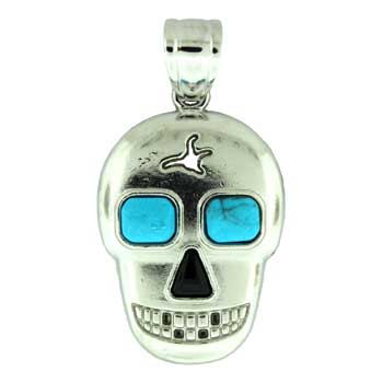 25X38mm Assorted Stone Skull Pendants