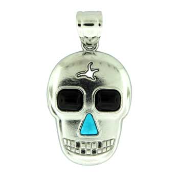 25X38mm Assorted Stone Skull Pendants