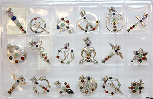 20-55mm Seven Stones Of The Chakras Assorted Pendants