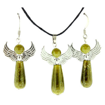 20-30mm Chinese BC Serpentine Angel Pendants & Earrings