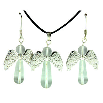 20-30mm Synthetic Crystal Angel Pendants & Earrings