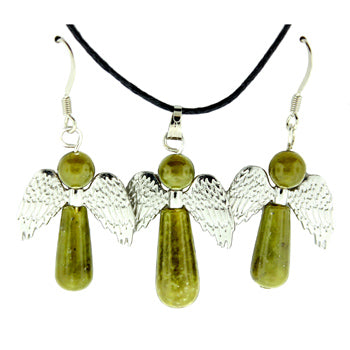 20-30mm Chinese BC Serpentine Angel Protection Pendants & Earrings