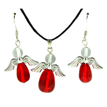 20-30mm Assorted Quartz Angel Peace Pendants & Earrings