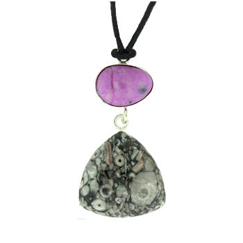 Insect Fossil Jasper Drop Pendants