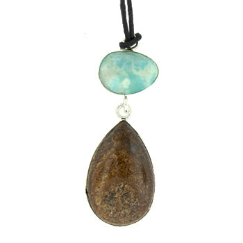 Bronzite Pear Necklace