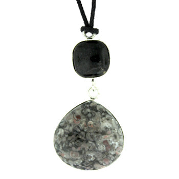 Insect Fossil Jasper Briolette Pendants