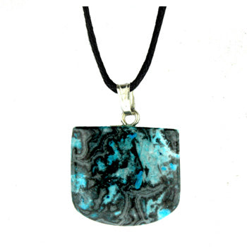 20mm Blue Laguna Lace Dyed Tongue Pendants