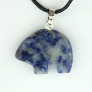 Sodalite Brazil Zuni Bear Pendants