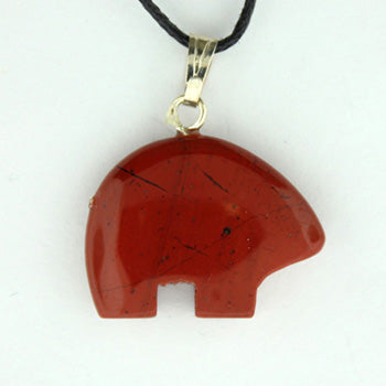 Red Jasper Zuni Bear Pendants