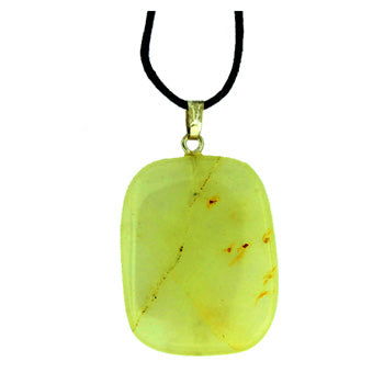 25-32mm Yellow Serpentine Freeform Pendants