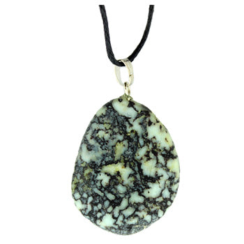 25-32mm White Turquoise Jasper Freeform Pendants
