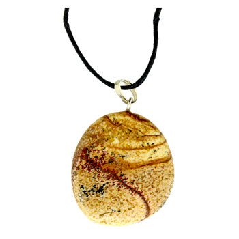 25-32mm Picture Jasper Freeform Pendants