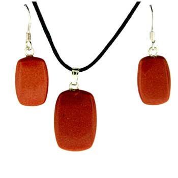 13X18/16X22mm Brown Goldstone Man Made Rectangle Pendants & Earrings