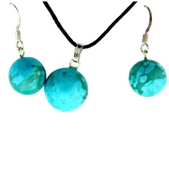 41257mm Turquoise Jasper Dyed Round Pendants