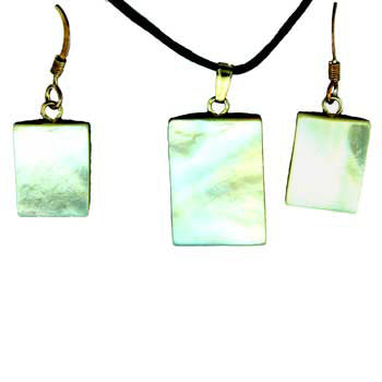 11X15 / 15X20mm Mother Of Pearl Rectangle Pendants & Earrings