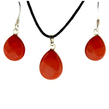11X14/13X17mm Red Jasper Pear Pendants & Earrings