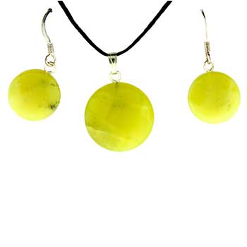 11X14/13X17mm Olive Serpentine Coin Pendants & Earrings