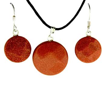 11X14/13X17mm Brown Goldstone Man Made Coin Pendants & Earrings