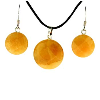 11X14/13X17mm Yellow Serpentine Coin Pendants & Earrings