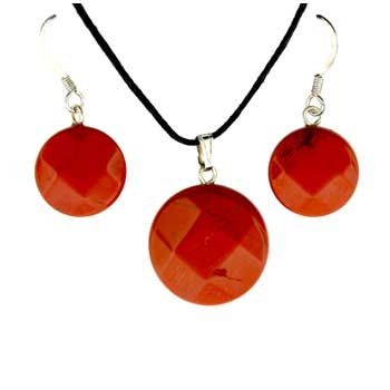 11X14/13X17mm Red Jasper Coin Pendants & Earrings