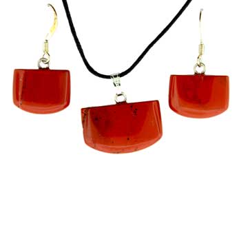 16X13/22X14mm Red Jasper Tongue Pendants & Earrings