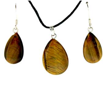 12X20/16X22mm Tiger Eye Pear Pendants
