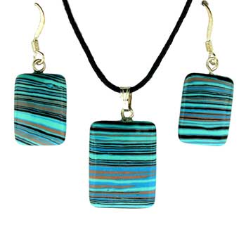 13X18/16X22mm Synthetic Calsilica Rectangle Pendants & Earrings