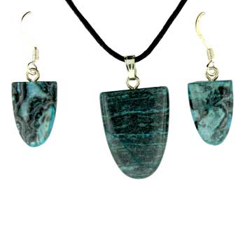 11X16/17X22mm Blue Laguna Lace Dyed Tongue Pendants & Earrings