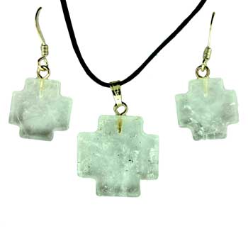 15 / 20mm Crystal Cross Pendants & Earrings