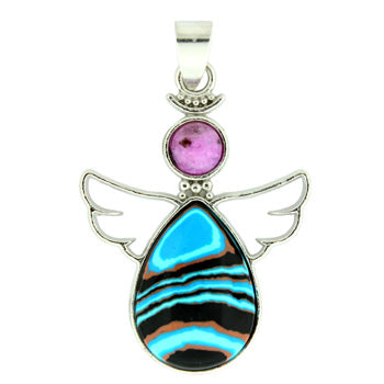 28X38mm Synthetic Calsilica Angel Pendants