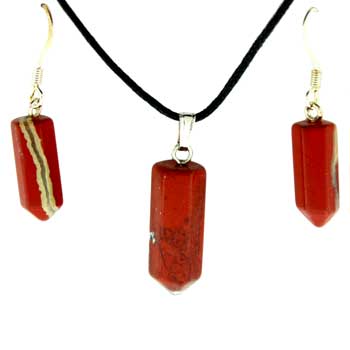 6X16/8X21mm Red Jasper Point Pendants