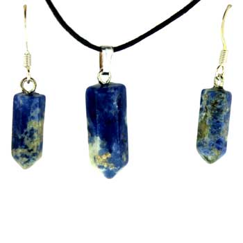 6X16/8X21mm Sodalite Brazil Point Pendants & Earrings