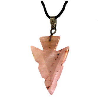 18X44mm Rose Quartz Arrowhead Pendants