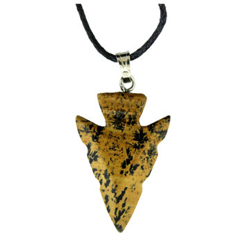 18X44mm Paintbrush Jasper Arrowhead Pendants