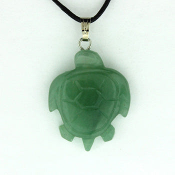 20X25mm Green Aventurine Swimming Turtle Pendants