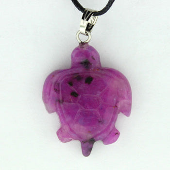 20X25mm Dyed Purple Quartz Glass Swimming Turtle Pendants