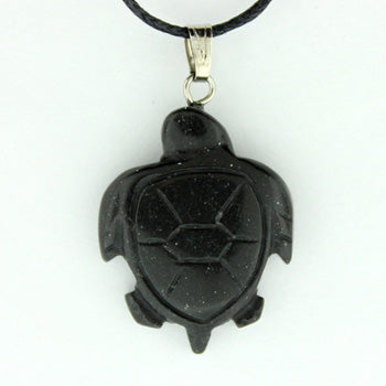 20X25mm Black Jasper Swimming Turtle Pendants