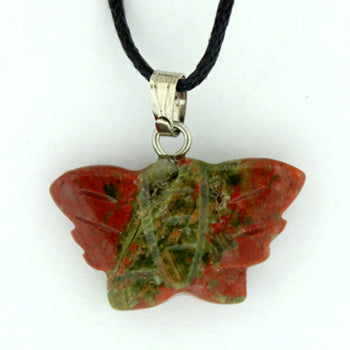 22X12mm Unakite Butterfly Pendants