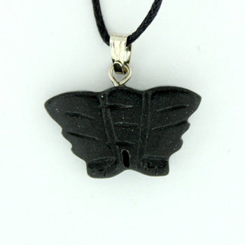 22X12mm Black Jasper Butterfly Pendants