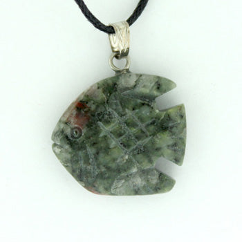 20mm Ruby Zeosite Angelfish Pendants