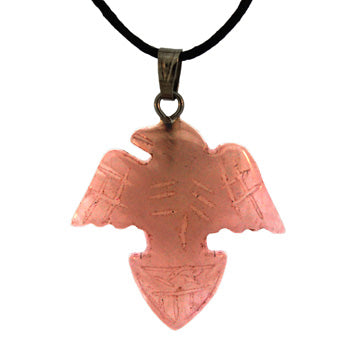 25X25mm Rose Quartz Flying Eagle Pendants