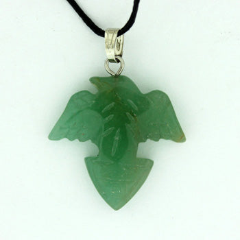 25X25mm Green Aventurine Flying Eagle Pendants
