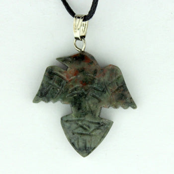 25X25mm Ruby Zeosite Flying Eagle Pendants