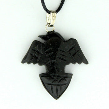 25X25mm Black Jasper Flying Eagle Pendants