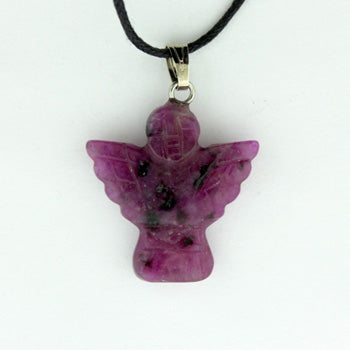 22X20mm Dyed Purple Quartz Glass Angel Pendants