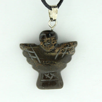 22X20mm Paintbrush Jasper Angel Pendants