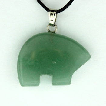 15X20mm Green Aventurine Zuni Bear Pendants