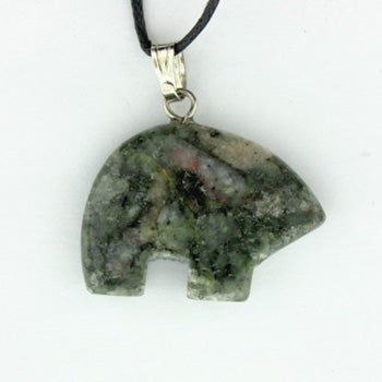 15X20mm Ruby Zeosite Zuni Bear Pendants