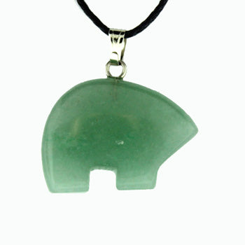 18X25mm Green Aventurine Zuni Bear Pendants