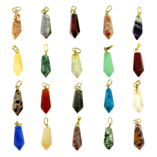 7X16mm Assorted Stone Taper Point Pendants